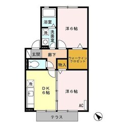 セジュール古城の坂Aの物件間取画像